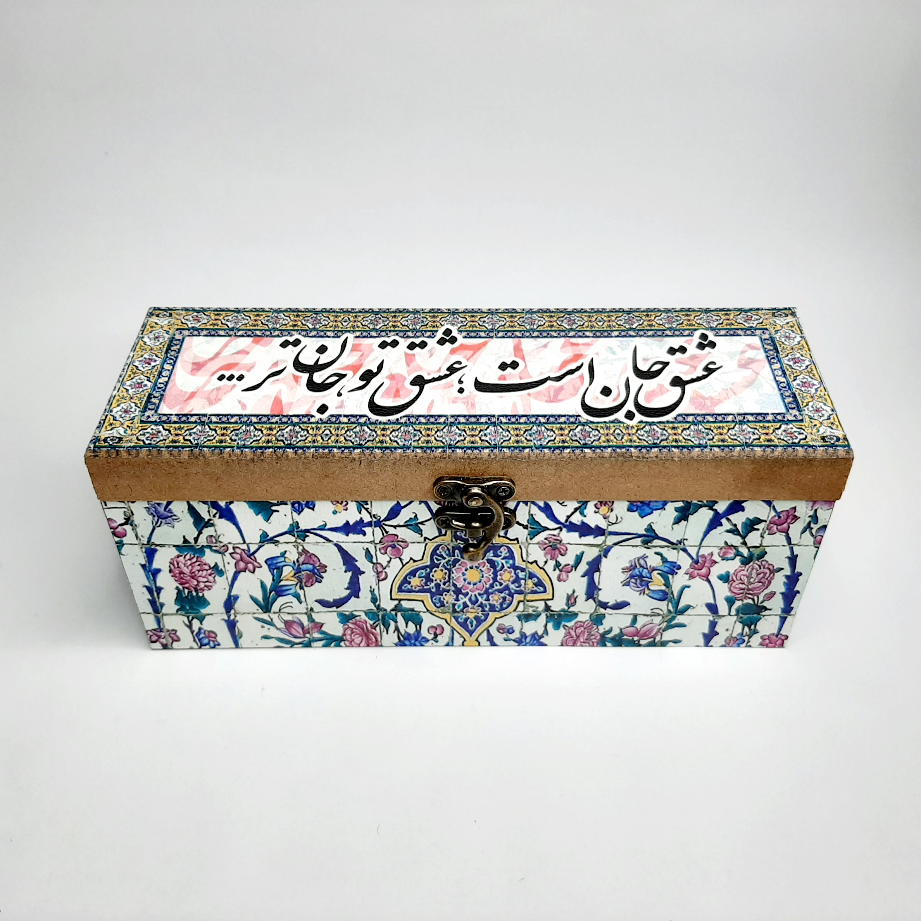 جعبه سنتی چوبی مستطیل عشق جان است
