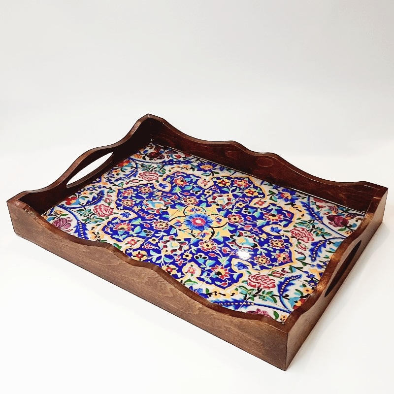 سینی چوبی دکوپاژ مستطیل کد ۲4