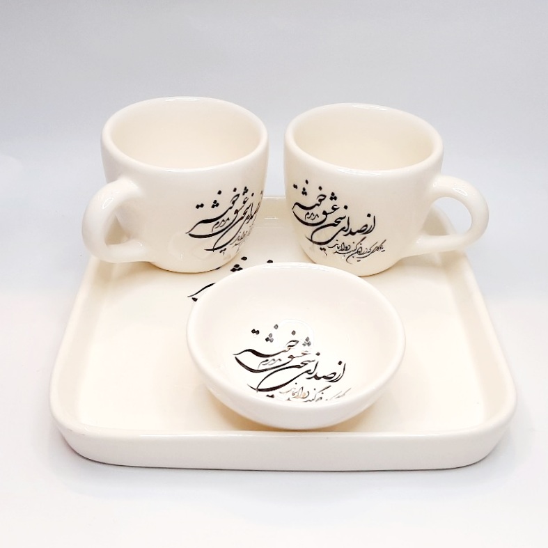ست چایخوری دو نفره سرامیکی سخن عشق