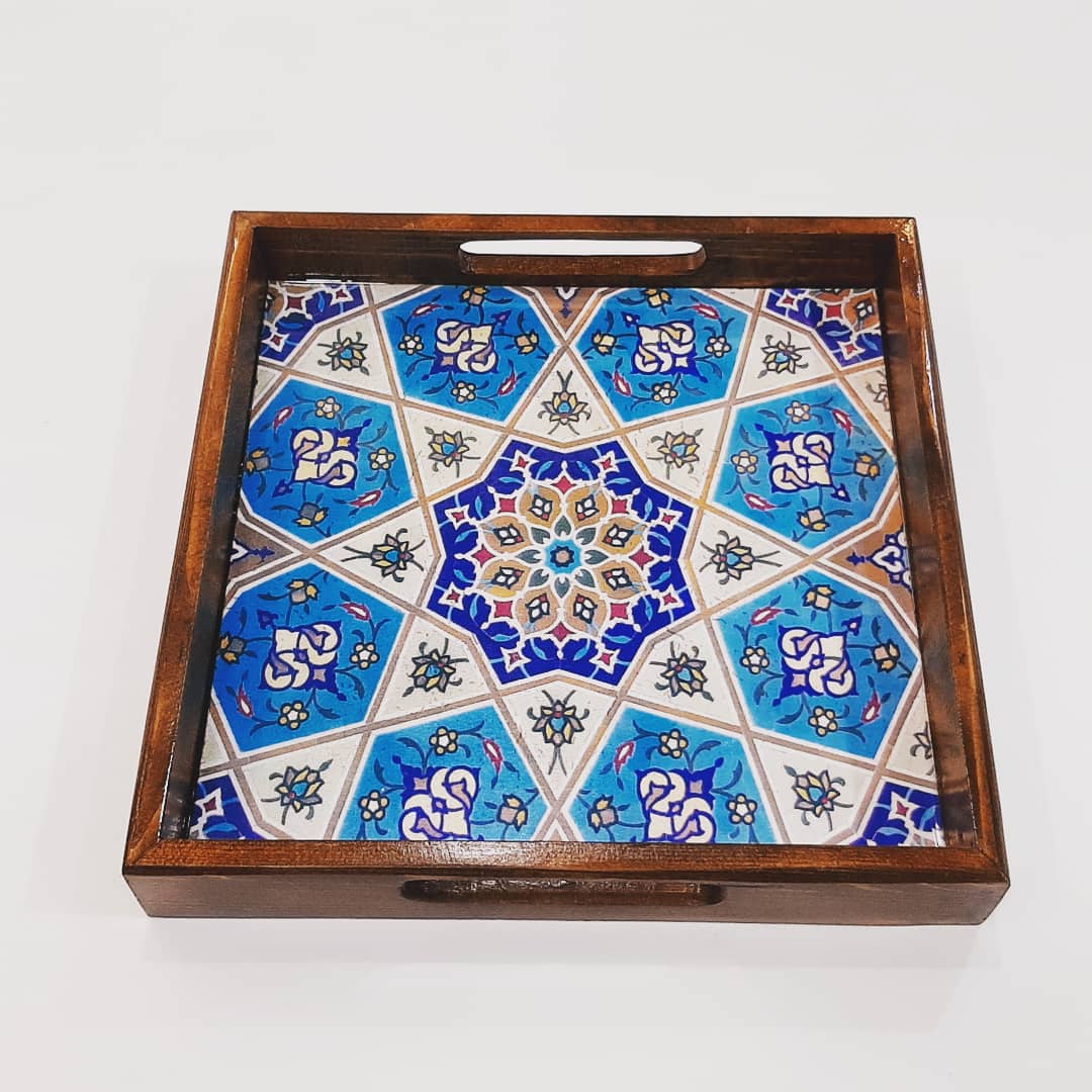 سینی مربع دکوپاژ کد ۰۷